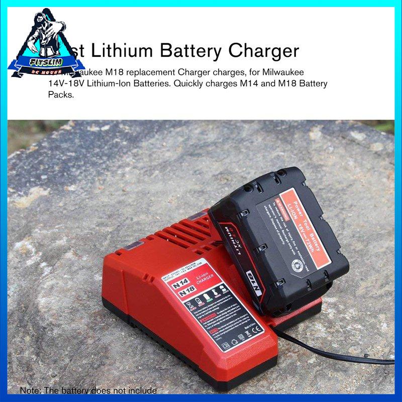 [Fitslim] 14V 18V Power Tool Lithium Battery Charger Replacement For Milwaukee M18