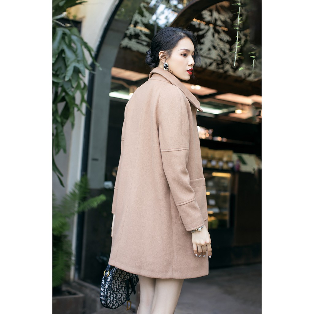 Áo khoác dạ nữ dài tay có túi ốp sang trọng KDW0482 - 9 | BigBuy360 - bigbuy360.vn