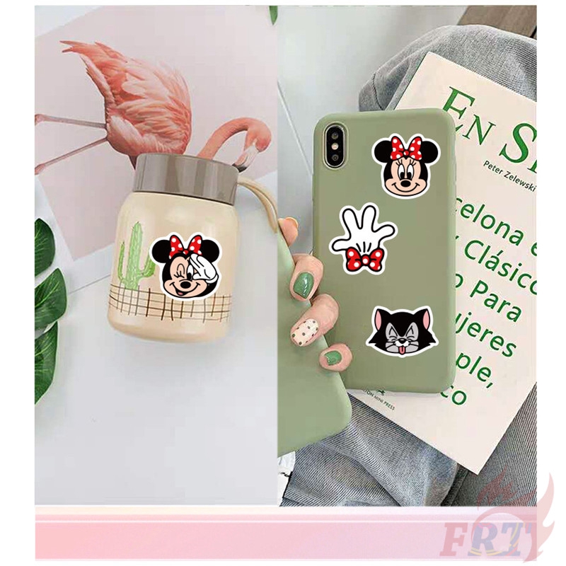 DISNEY DONALD DUCK Minnie Bộ 40 Miếng Dán Hình Chuột Mickey / Vịt Donald 02 Trang Trí Sổ Tay / Album Ảnh / Laptop / Cốc / Điện Thoại Diy