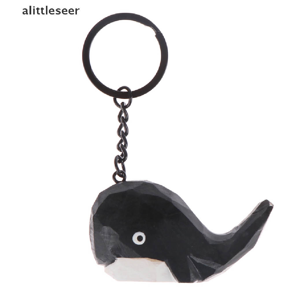 1 Móc Khóa Hình Cá Voi Chạm Khắc Dễ Thương