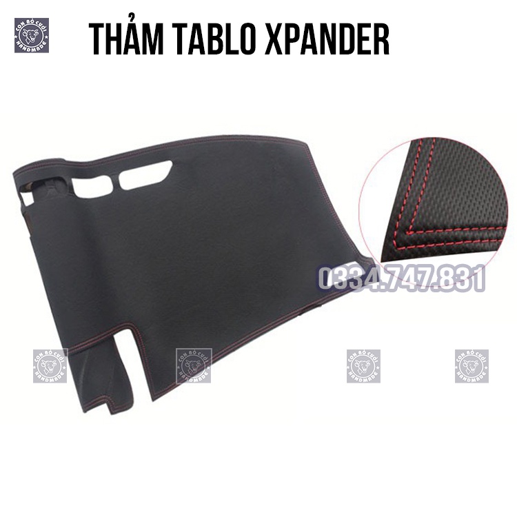 Thảm taplo xpander da PU cao cấp vân Carbon loại 1 bám dính tốt không mùi chống nóng bảo vệ tablo xe Mitsubishi Xpander