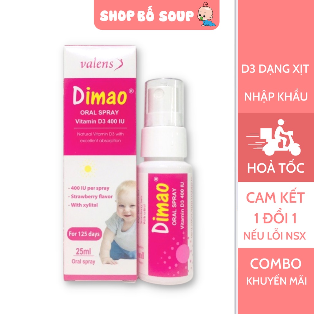Dimao - Vitamin D3 400UI dạng xịt