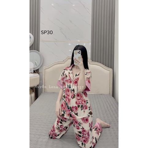 Bộ ngủ Pijama TNQD hoạ tiết hoa | BigBuy360 - bigbuy360.vn
