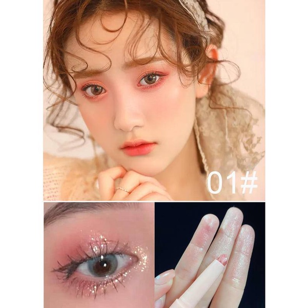 [Hàng mới về] Bút trang điểm mắt bắt sáng màu nhũ lì lâu trôi quyến rũ thời trang