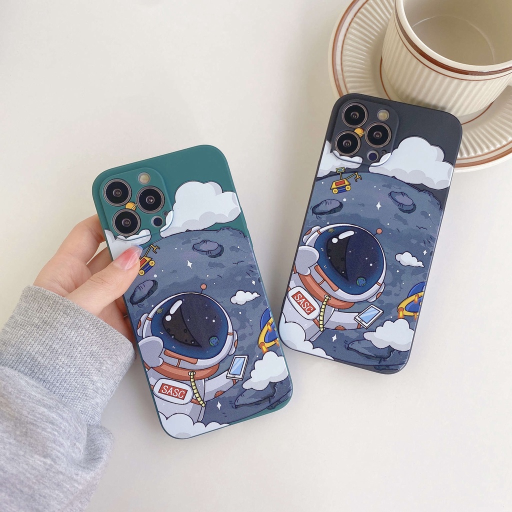 Ốp Điện Thoại Trong Suốt Họa Tiết Phi Hành Gia Cho Iphone13Proiphone13Pro iPhone13mini Iphone13Pro Iphone11 12PromaxiPhone12