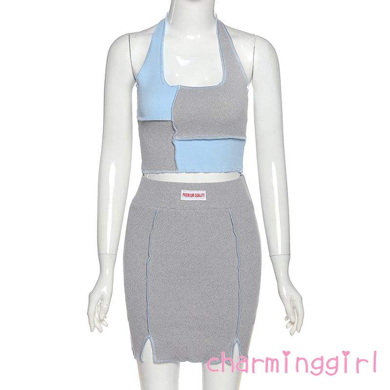 Set áo yếm + váy thời trang quyến rũ cho nữ