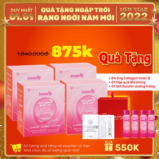 [Mã FMCGMALL giảm 8% đơn 250k] Combo 4 hộp nước uống Collagen Vitamin C sáng da InnerB Glowshot 50ml x 6chai/hộp