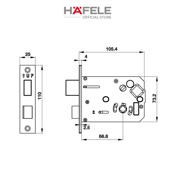 Khóa điện tử HAFELE EL7800-TCS - 912.05.763 Xuất xứ Hàn Quốc