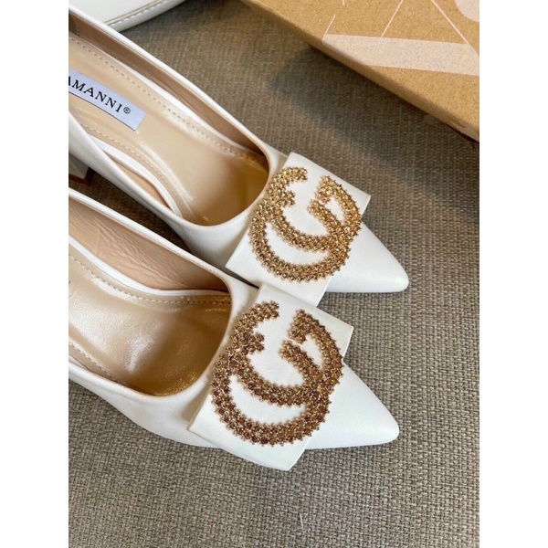 Giày Cao Gót Công Sở Đế Vuông Mũi Nhọn cao 7cm - Giày cao gót 7 phân- PinkOri