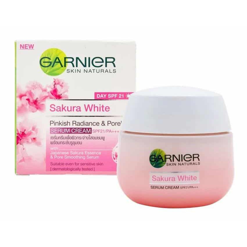 Combo Kem Dưỡng Trắng Da Chống Nắng Garnier Skin Naturals Thái Lan
