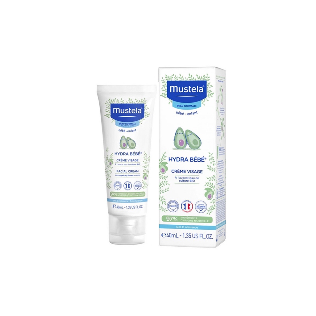 Kem Dưỡng Da Mặt Cho Bé Mustela Hydra Bebe Facial Cream 40ml