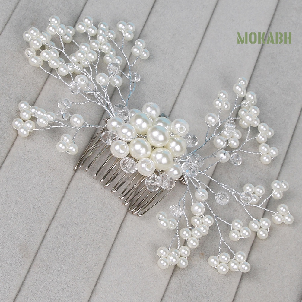 Trâm Cài Tóc Đính Ngọc Trai Giả Thanh Lịch Cho Cô Dâu