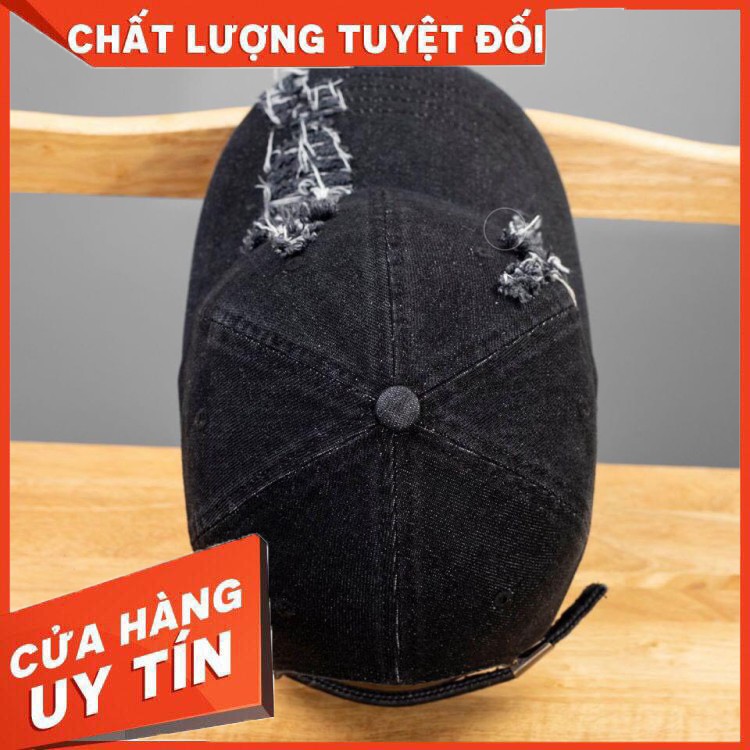 Nón Siêu Đẹp Nón Jean Phong Cách Rách Tưa Bụi Màu Đen, Nón Kết Chất Jean Nam Nữ Siêu Đẹp