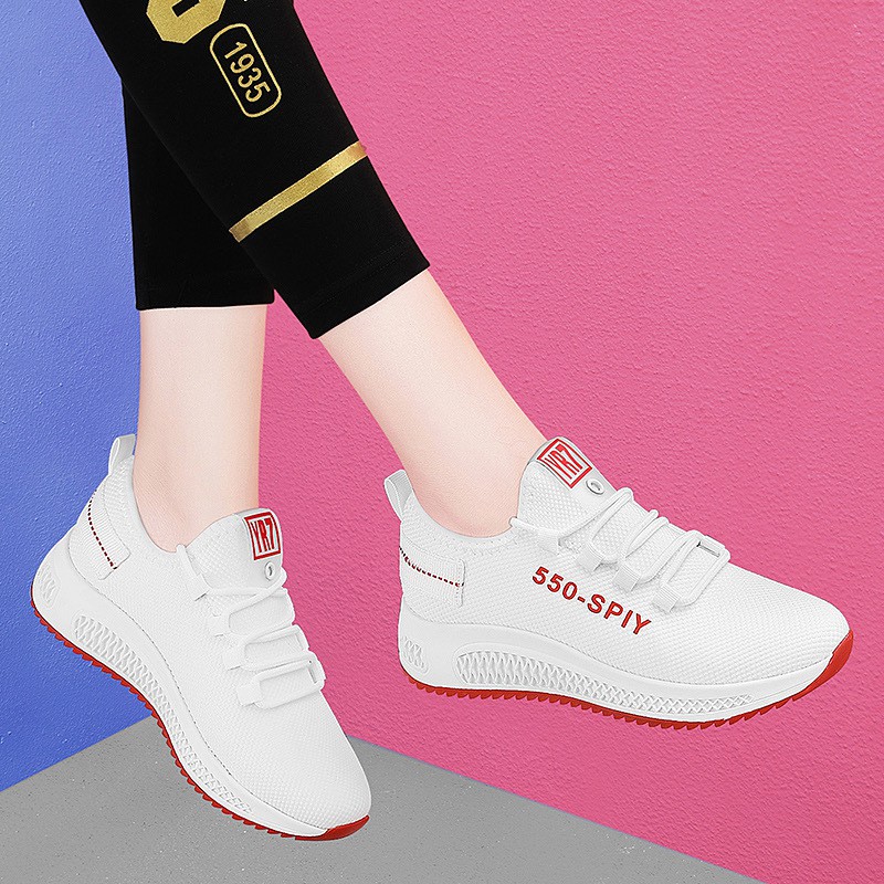 Giầy thể thao nữ, giày sneaker nữ buộc dây V202