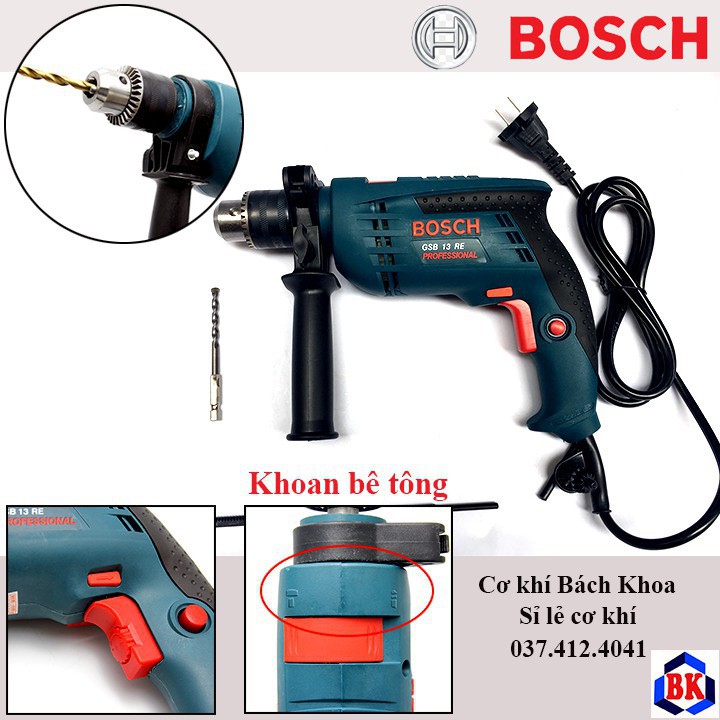 MÁY KHOAN TƯỜNG, SẮT, GỖ  BOSCH KHOAN 13 LY - PROFESSIONAL GSB 13RE - BẢO HÀNH TOÀN QUỐC