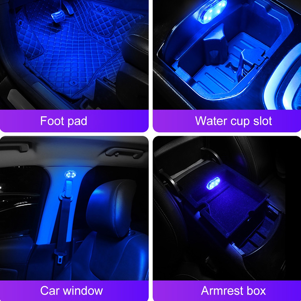 Đèn LED Cảm Ứng Trang Trí Nội Thất Xe Hơi Đẹp Mắt