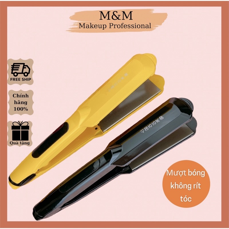 Máy duỗi tóc là tóc Hàn Quốc bản to mượt tóc màn led hiện nhiệt dành cho salon