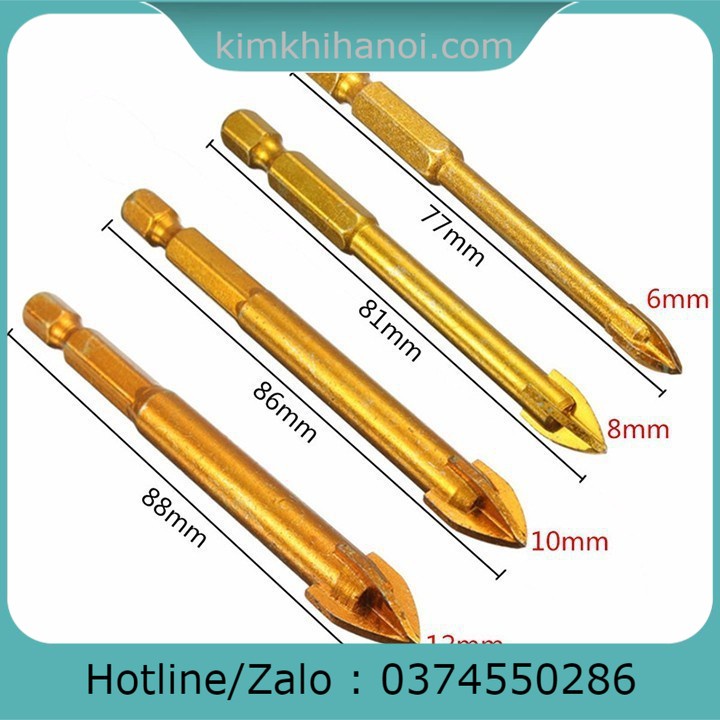 Mũi khoan kính - Khoan gạch men 4 cạnh