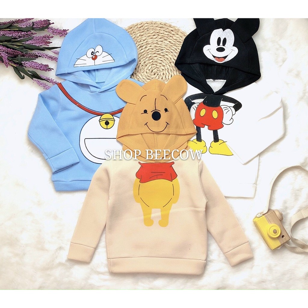 HOT TREND | ÁO HOODIE DISNEY  SIÊU CƯNG | CHẤT COTTON NỈ BÔNG MỀM | CHO BÉ TRAI VÀ GÁI 8-18KG | VIDEO THẬT