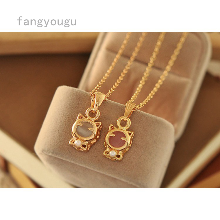 Vòng cổ Mặt Đá Mắt Mèo Xinh Xắn