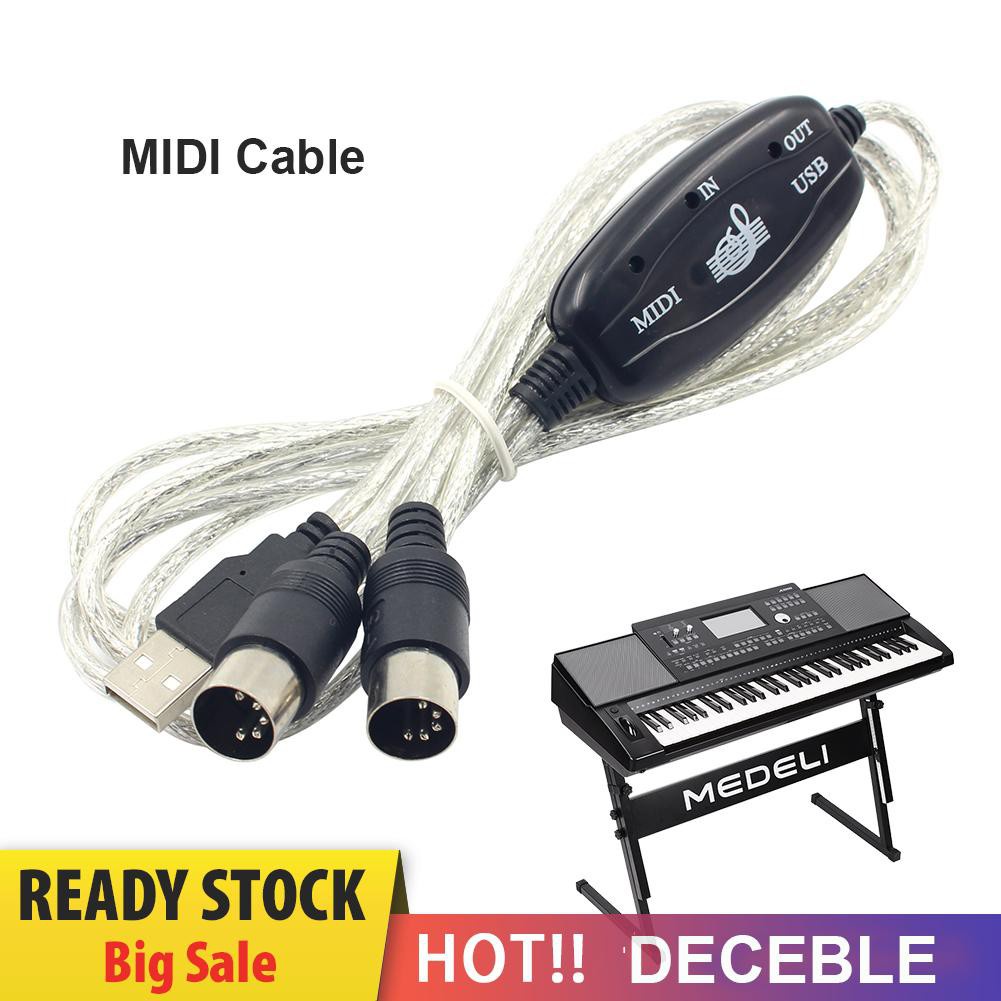 Dây cáp chuyển đổi MIDI In-Out USB chuyên nghiệp từ máy tính để bàn sang bàn phím nhạc điện tử