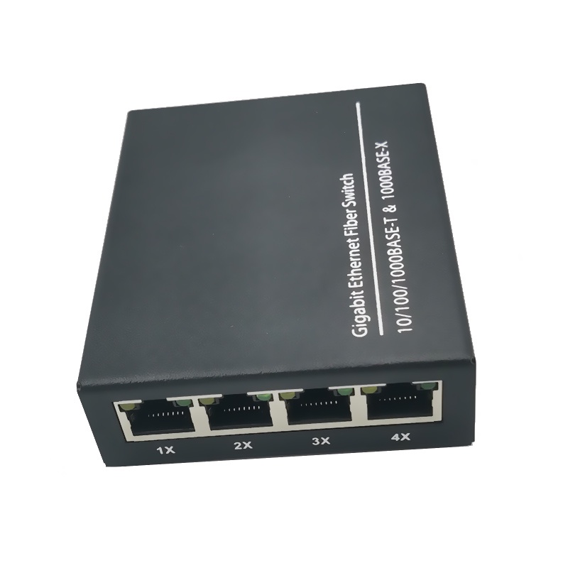 Công Tắc 4 RJ45 UTP 2 SC Gigabit Sợi Quang 10/100/1000M