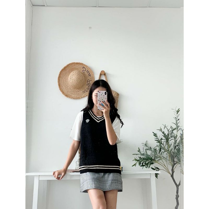 Áo len gile nữ - mac ngực - thời trang Hàn quốc | BigBuy360 - bigbuy360.vn