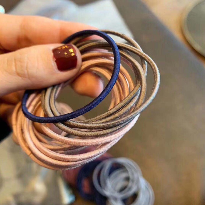 Túi 100 Thun Buộc Tóc Co Giãn Nhiều Màu Sắc Dành Cho Nữ