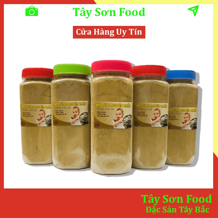 Hộp 300GR Bột Gừng Nguyên Chất Dùng Ngâm Chân, Tắm bé - Tây Sơn Food