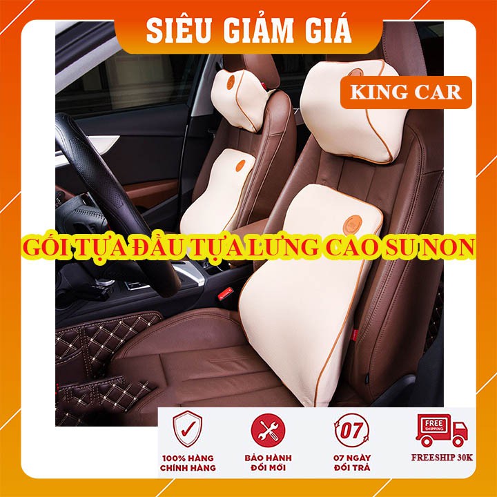 Gối tựa đầu ô tô tựa lưng ô tô cao su non cao cấp chính hãng FM - Shop KingCar