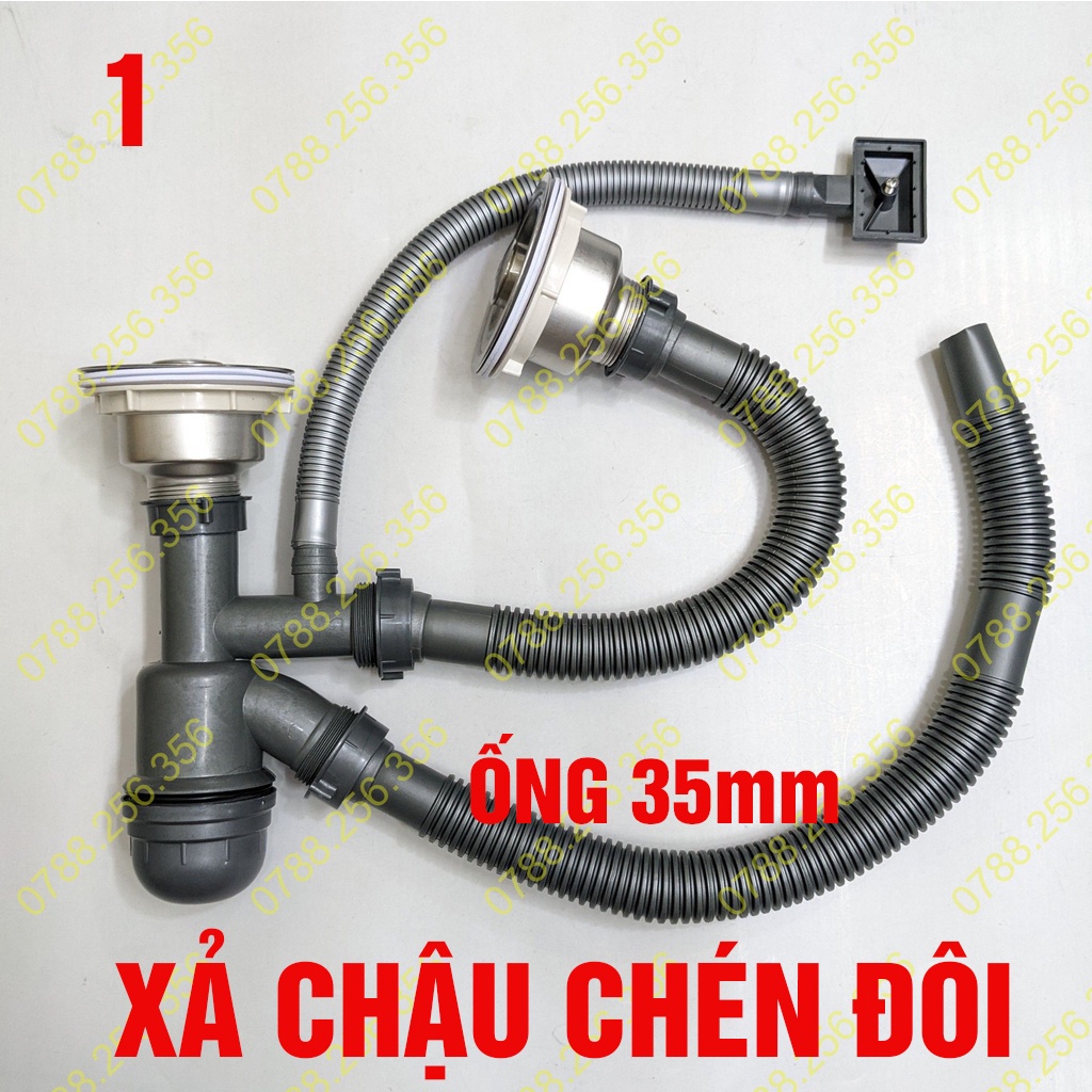 Bộ Xả Bồn Rửa Chén Đôi – Xi Phông Xả Chậu Rửa Chén