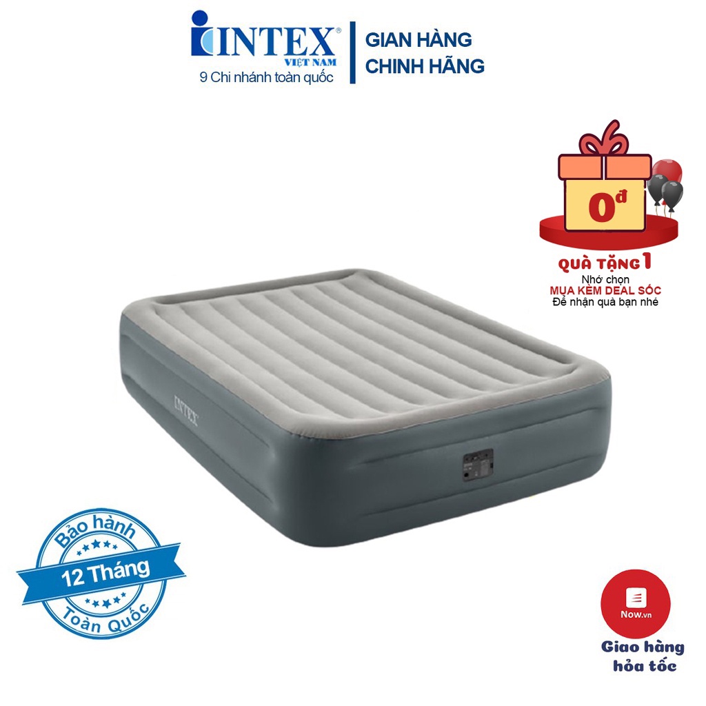 [LIFEMALL25015 - 12% đơn 250K] Giường hơi đôi tự phồng công nghệ mới INTEX 64126