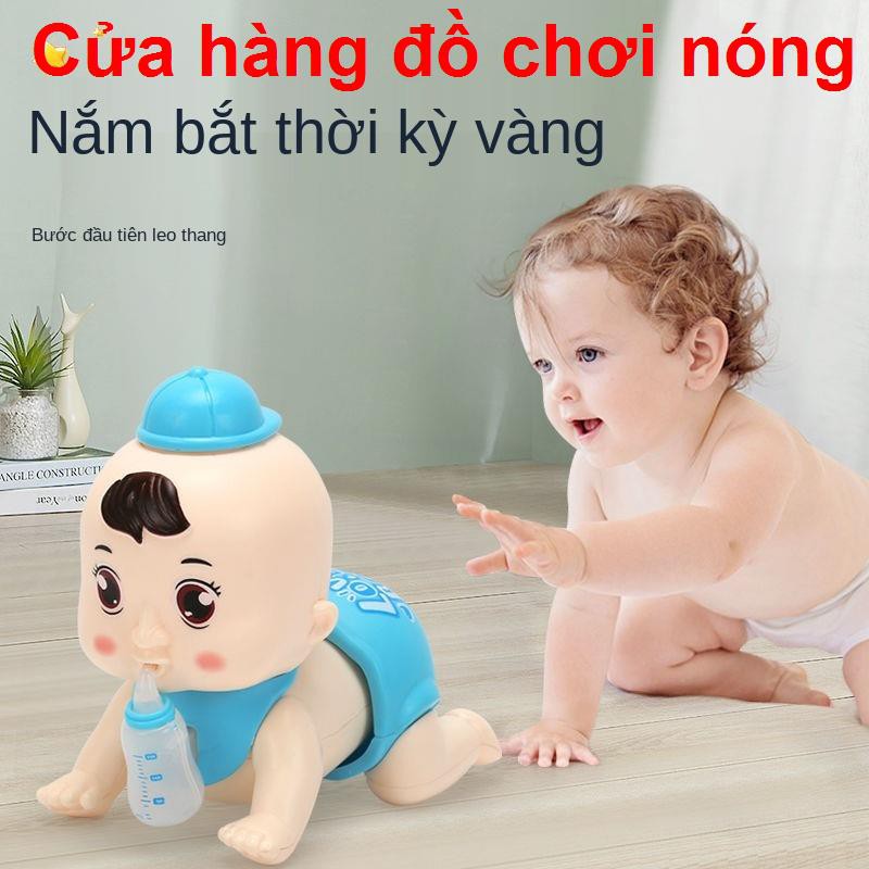 Đồ chơi bò cho bé 0-1 tuổi dành trẻ sơ sinh 3-6-8-12 tháng học leo núi bằng điện giáo dục em