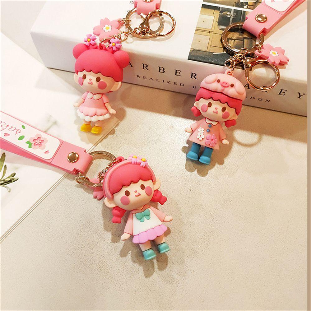 IVORY Móc Khóa Đồ trang trí Nhân Vật Nữ Sakura Dùng Trang Trí Túi Xách / Móc Khóa
