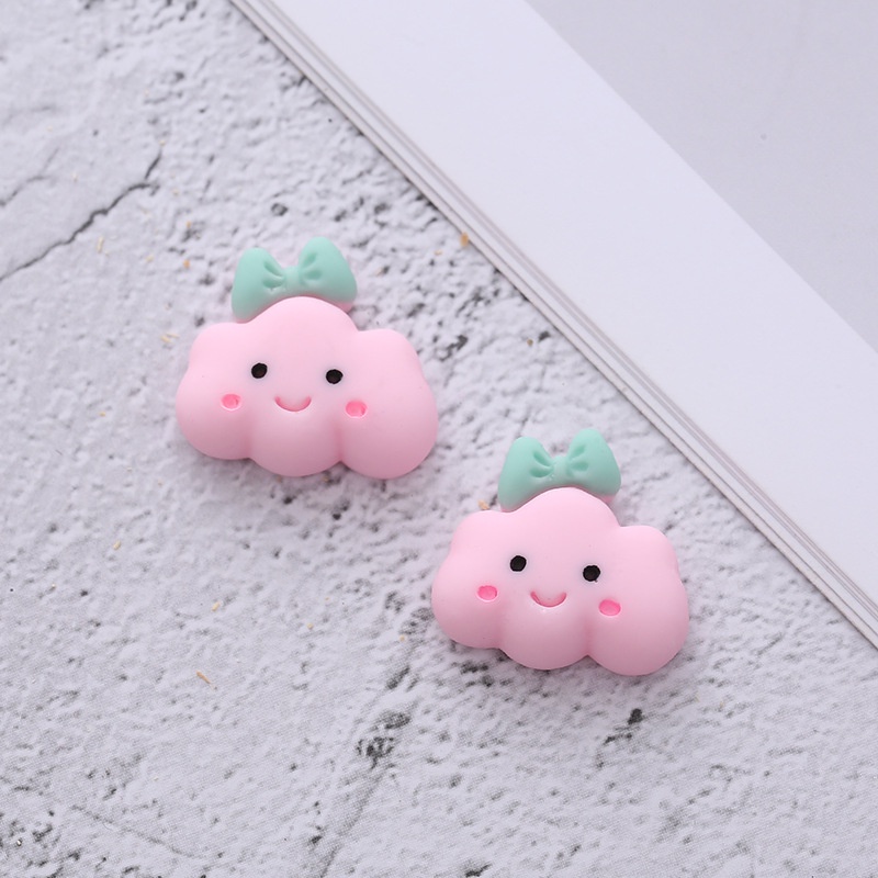 Set 10 Phụ Kiện Trang Trí Điện Thoại Hình Cầu Vồng/Mặt Trăng/Vương Miện/Đám Mây/Mặt Trời/Đám Mây