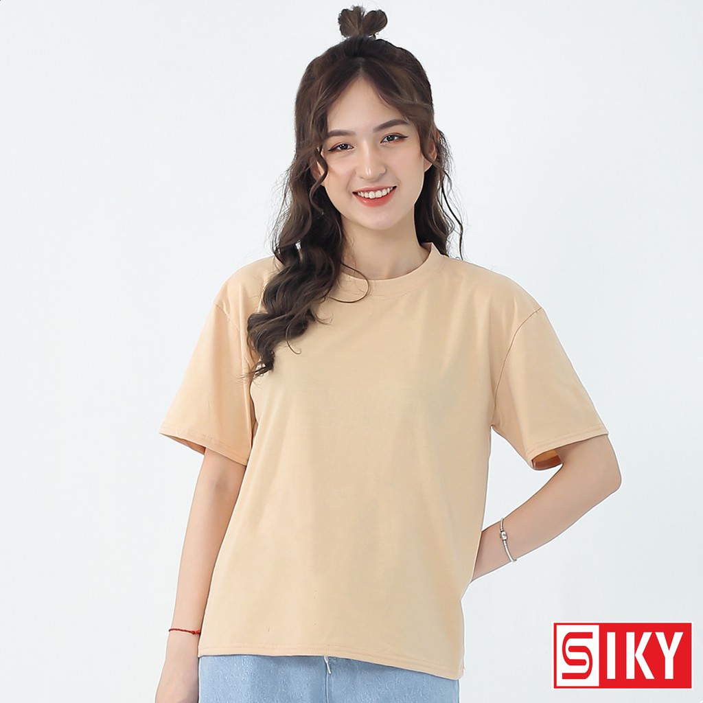 ÁO THUN CỘC TAY NỮ, ÁO PHÔNG NGẮN TAY TRƠN OVERSIZE ĐỦ MÀU UNISEX APT01
