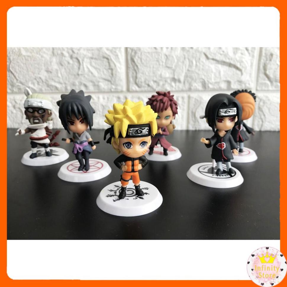 BỘ 6 MÔ HÌNH NARUTO CHIBI KUTE CỰC ĐẸP INFINY DECOR