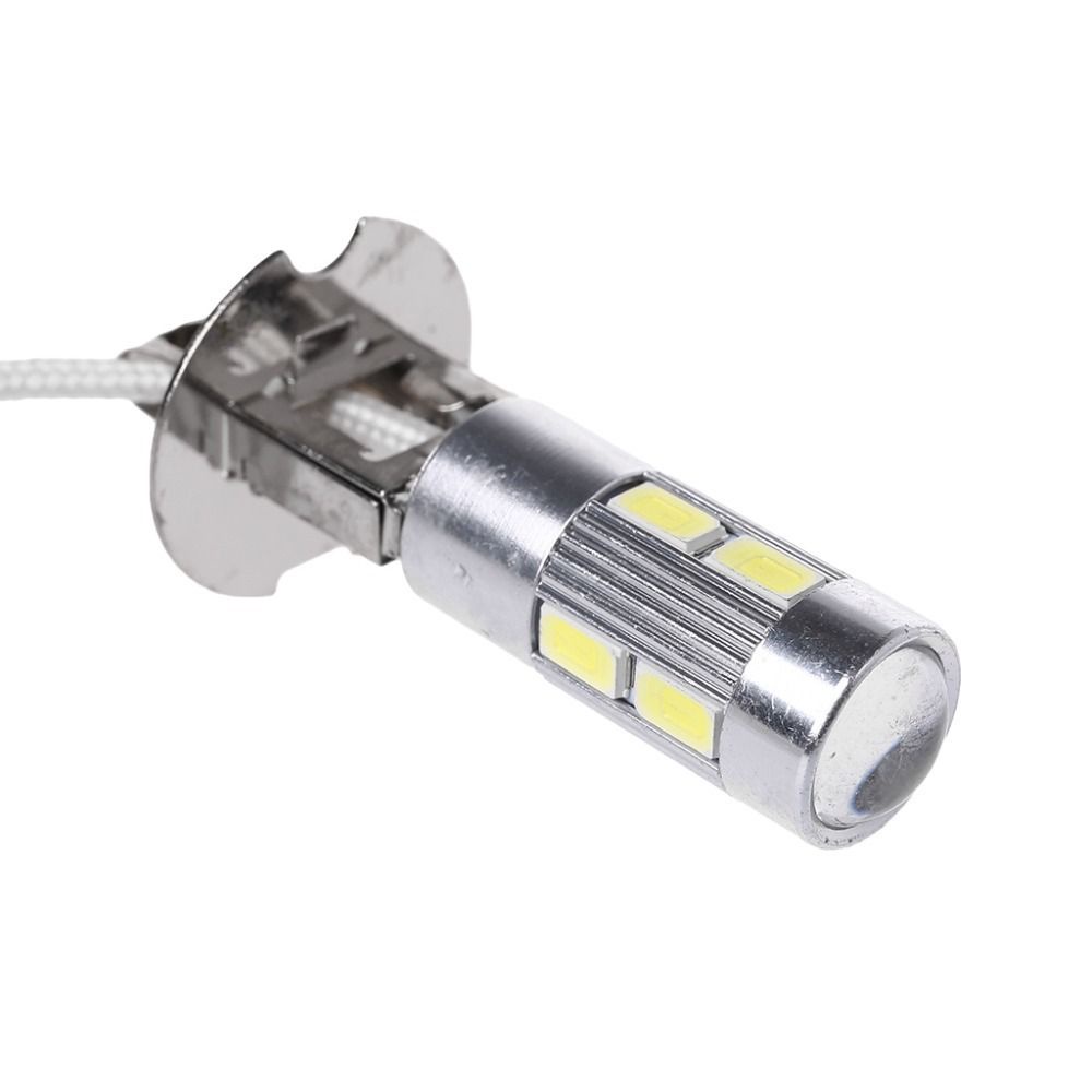 Bộ 2 Bóng Đèn Pha LED COB 6000K H3 10-SMD 5630 Siêu Sáng Cho Xe Hơi