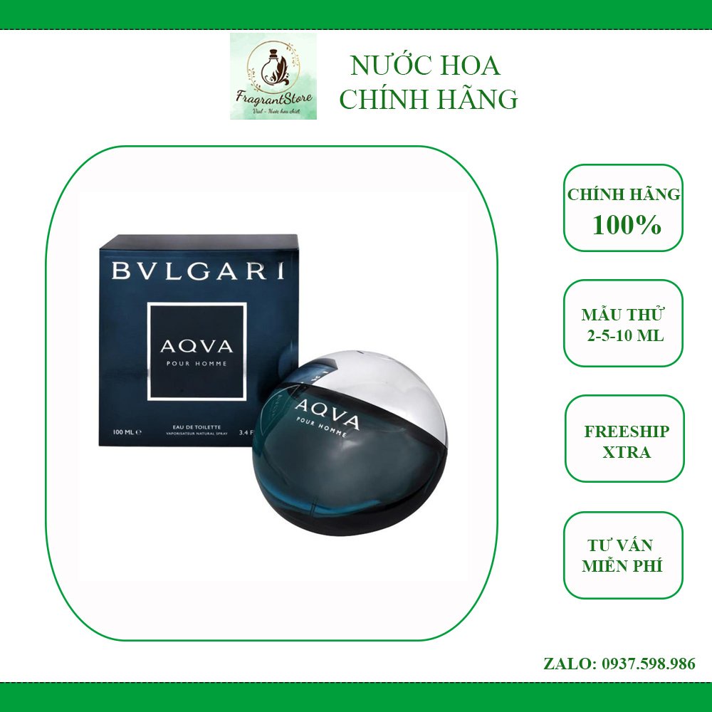 Nước hoa Bvlgari Aqva Pour Homme (mẫu thử)