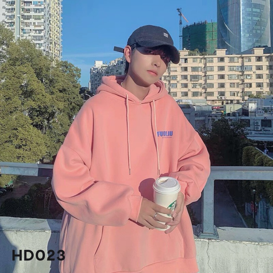 Áo hoodie in chữ funtoliu nón rộng vải dày HD023 - T2000