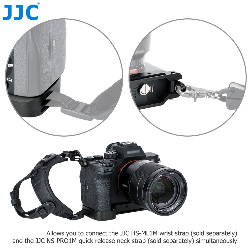 Đế mở rộng JJC GP-X1EM Arca Swiss ren 1/4&quot;-20 cho Sony A7R5 A7M4 A7R4 A7S3 A7M3 A7M2 A7R3 A7R2 A7S2 A1 A9 II a7 IV