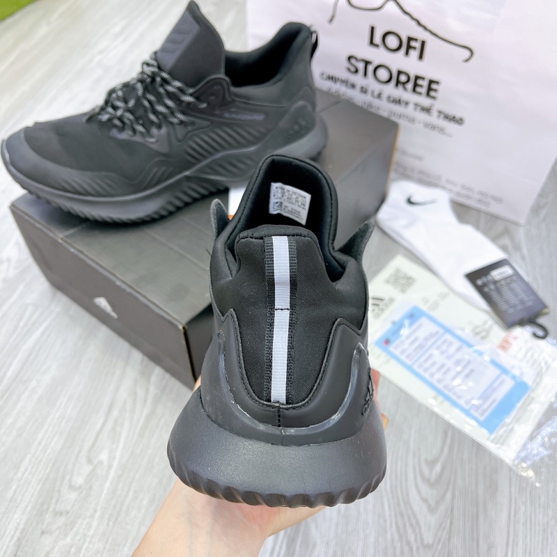 Giày sneaker Anpha Bouce full đen hàng cao cấp cho nam chạy bộ tập gym siêu êm