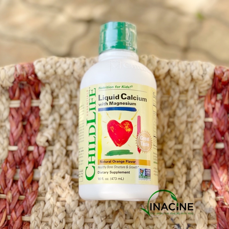 Siro bổ sung canxi và kẽm Childlife Liquid Calcium 473ml