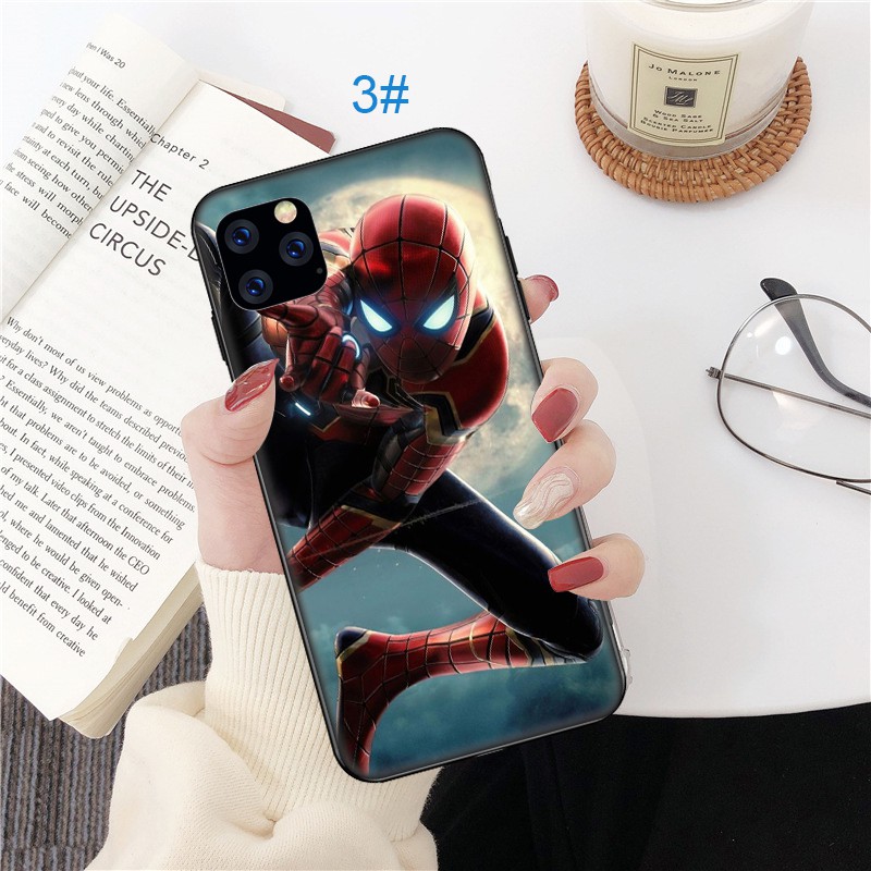 Ốp điện thoại dẻo in hình Marvel Avengers Spiderman Iron Man cho iPhone 5 5s Se 6 6S 7 8 Plus X XR Xs Max MD134