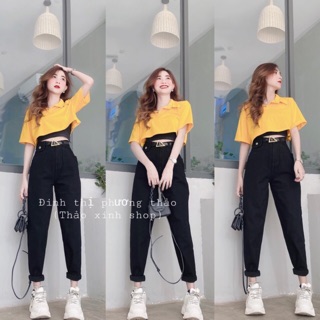 ✨baggy jeans túi nắp + set 2 món