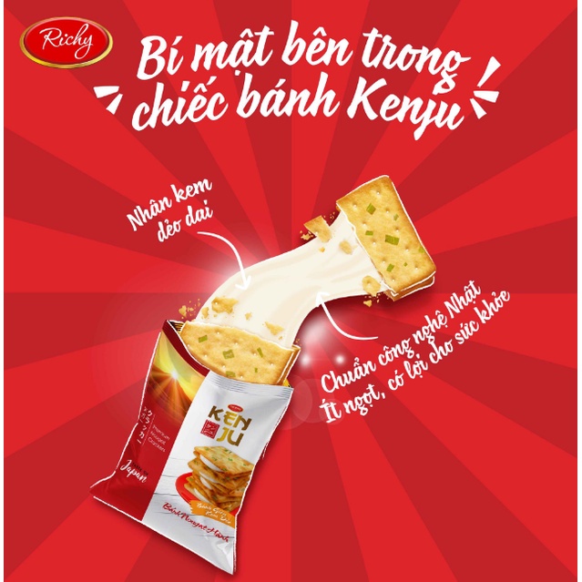 Bánh Quy Hành KENJU Nougat Nhân Kem Dẻo