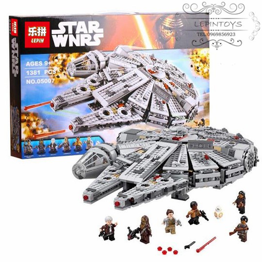 Đồ chơi Lắp ghép Mô hình star war  05007 Bela 10467 Lele 69900 Force Awakens Millennium Falcon  Star War Tàu Falcon