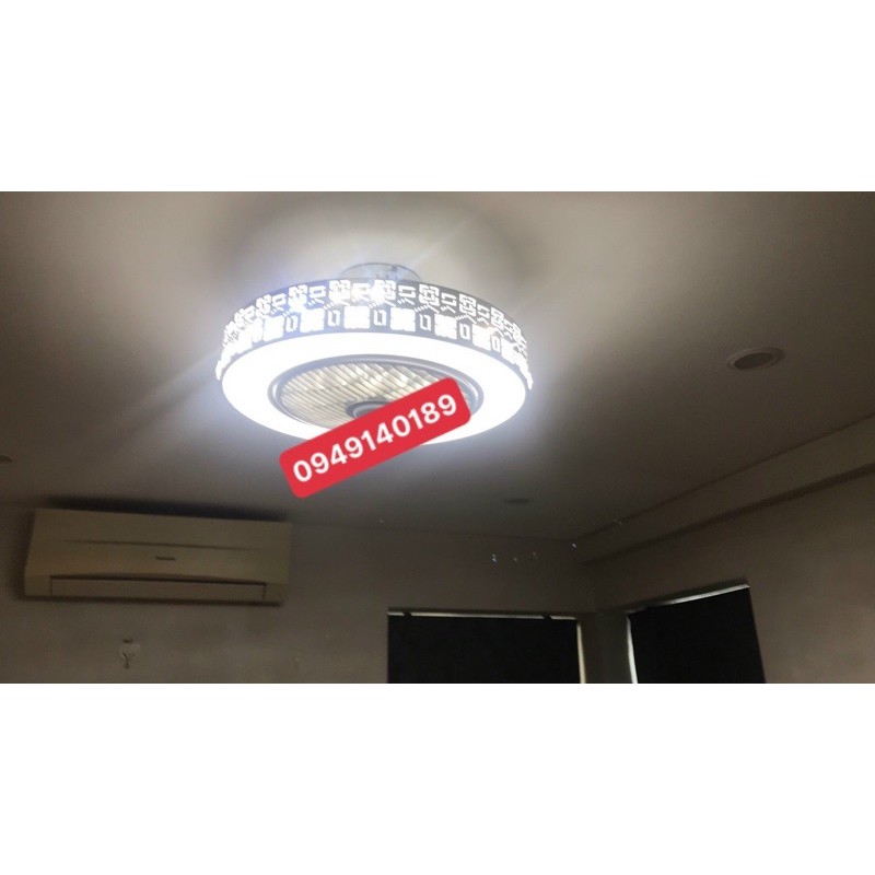Quạt trần đèn - Quạt Trần Hàn Quốc lắp phòng ngủ, bàn ăn 90W hoạt động êm và mát - 3 chế độ ánh sáng [BH24 tháng]