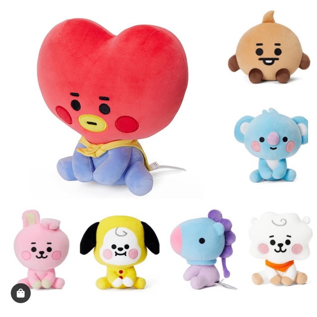 Mini sitting baby BT21 Official size 12cm &amp; 20cm | Gấu Bông