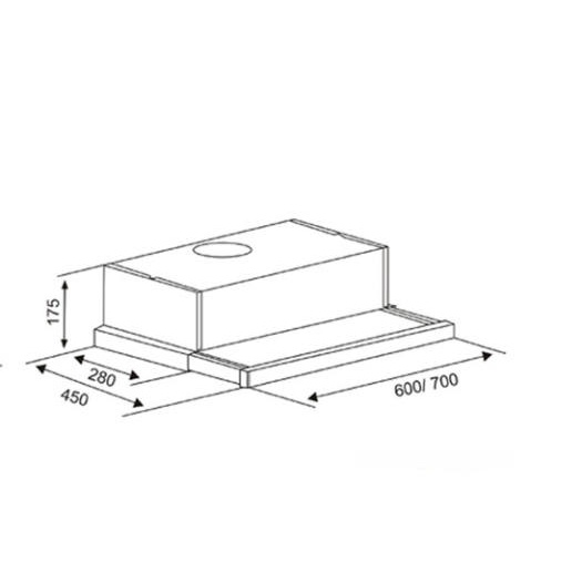 Máy hút mùi Canzy-CZ 6002G-âm tủ-60cm-750m³/h-Máy khoẻ,chạy êm,Chính Hãng,giá rẻ-Bảo Hành 36 Tháng